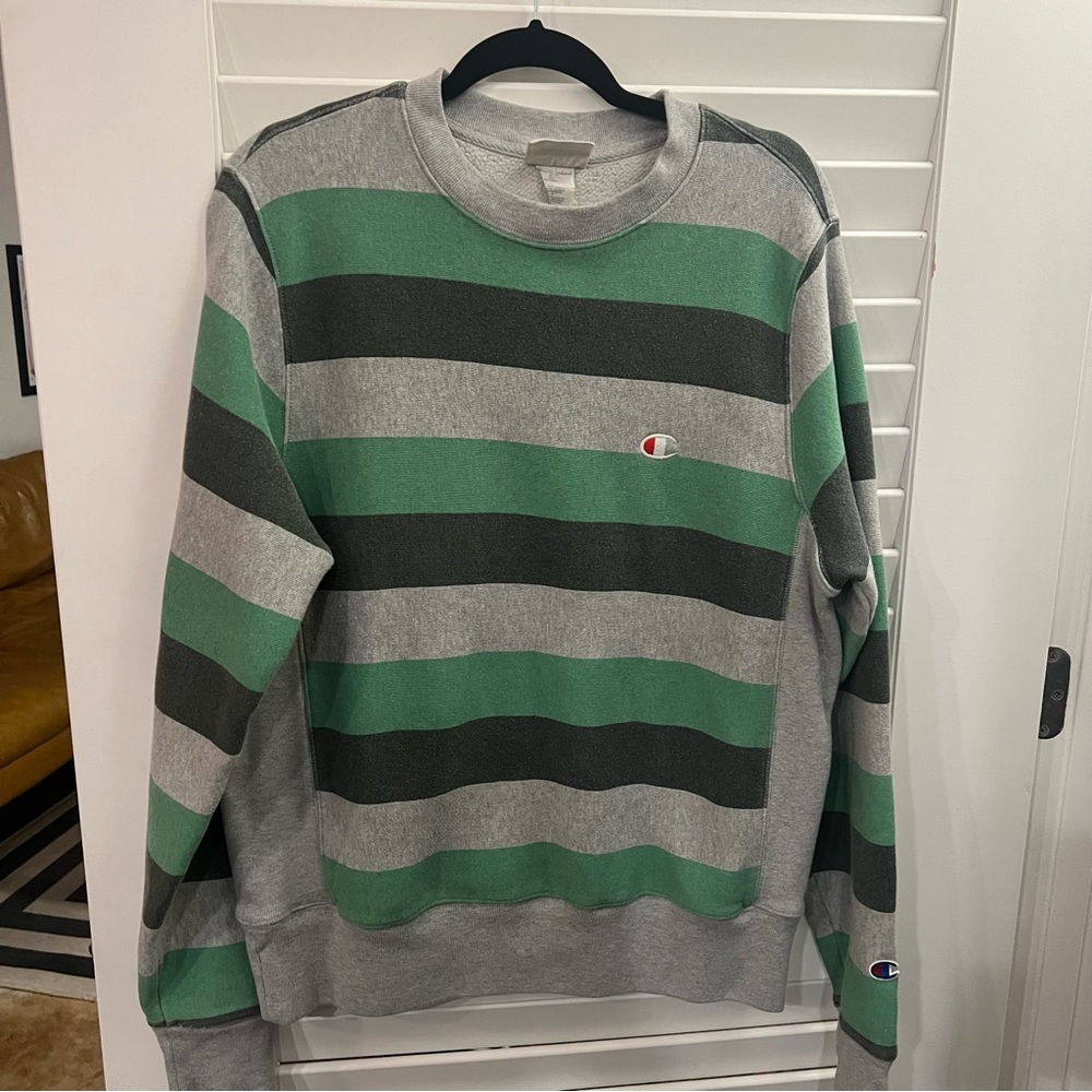 Champion striped crewneck sweatshirt